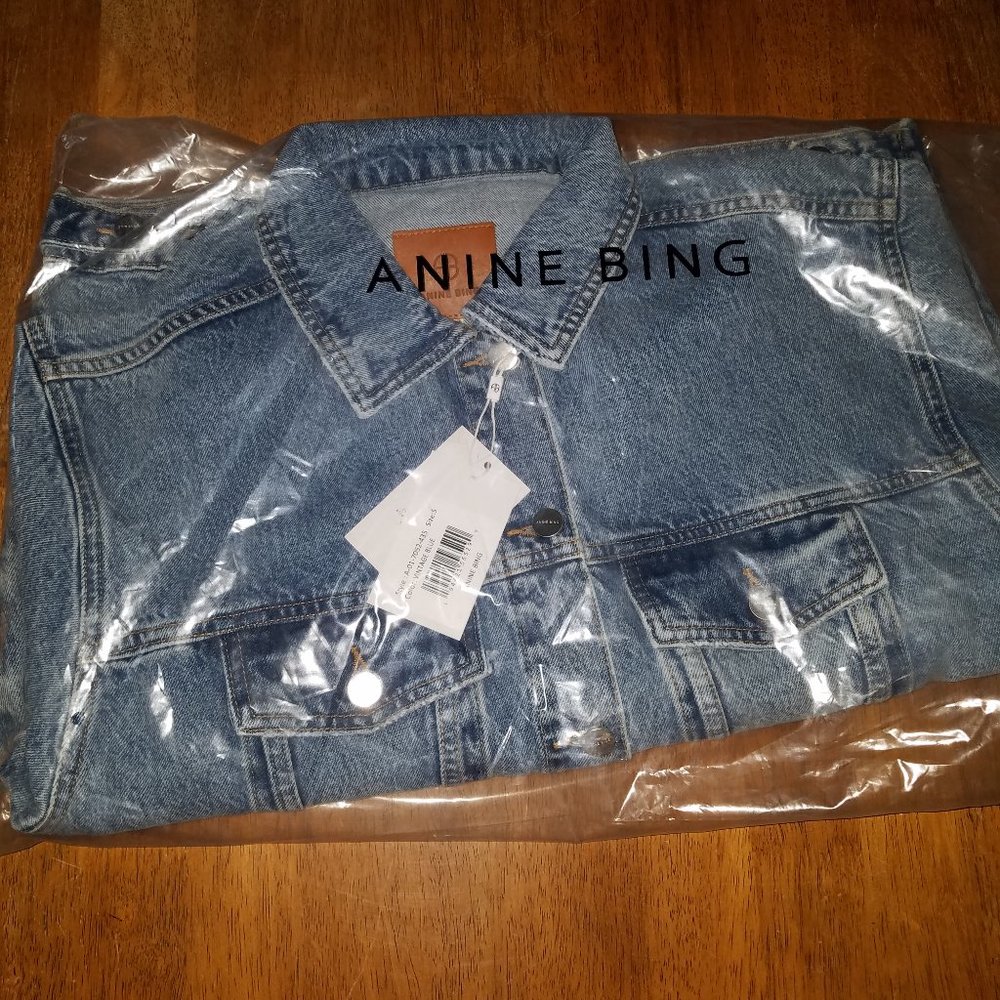 NWT Anine Bing RORY JACKET IN VINTAGE BLUE - Picture 2 of 14